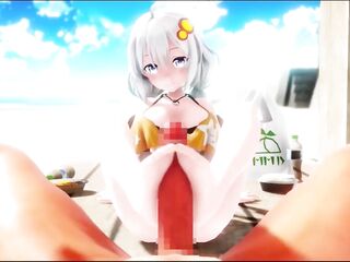 Kizuna Akari footjob - Vocaloid MMD -