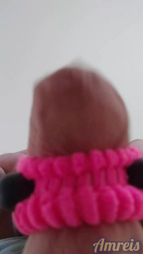 A massage toy milks my cock to a pulsating orgasm.