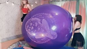 [EPIC] Mariette and Cosette BTP crystal purple printed Cattex 72'' balloon - 480p