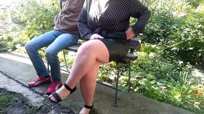Curvy milf in leather skirt seduces with a dominant touch