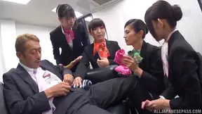 Excited Office Orgy with Stunning Japanese Beauties