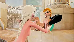 Elsa Annas Frozen Desire Ignites in Steamy 3D Lesbian Encounter