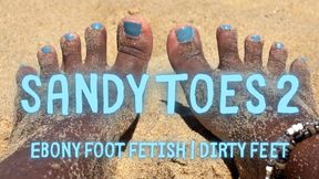 Sandy Toes 2 | Ebony Foot Fetish & Beach ASMR with Temptress Mango