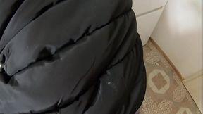 Milfy Calla deep-throats and gets fucked in her tight pussy while wearing a dirty down-jacket and ug