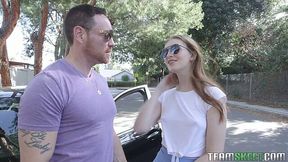 Handsome dude picks up and fucks beautiful chick Maya Kendrick