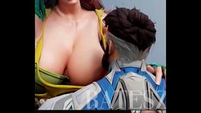 Rouge Uses Her Special Ability To Grow Big Fucking Breasts As Reed Richards Watches