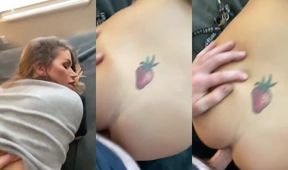 Morning fuck with thick trans booty drip on anal creampie