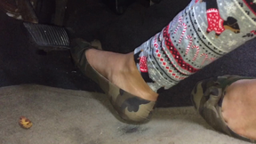 Driving in my Camo Ballet Flats