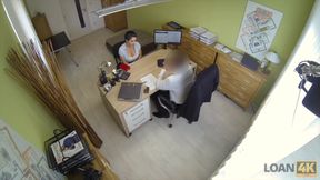 Modest Brunette Has Dirty Sex For Cash In The Loan Agency
