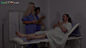CFNM nurses wanking patient's dick
