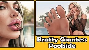 [STORY] Bratty Curvy Giantess Poolside Indulgence - Foot Worship Crushing Sweet Vore
