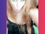 Pussy flashing on a Snapchat filter