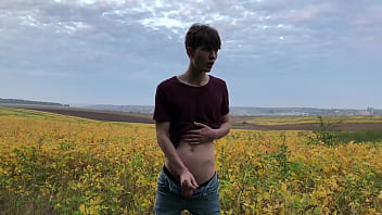 Hot Boy MASTURBATE OUTDOOR / 23 Cm / Huge DICK / Sexy ABS / Teen Boy / Stud