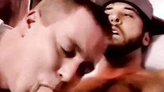 Hetero boy milks off before his beefstick gets throated