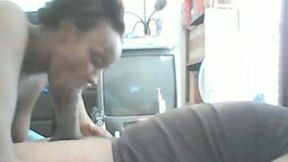 My attractive ebony neighbor pleases me with some really amazing blowjob