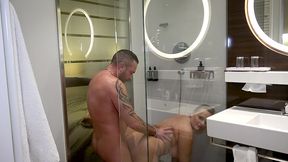 teeny piss-pussy - showering after toilet sex