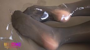 DP Party with Asian Slut - Creampie, Nipples, Stockings