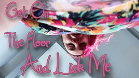 Get On The Floor And Lick - Nimue Allen, femdom, bbw, facesitting, humiliation, cuckolding