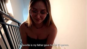 Neglected stepmom gives hot POV blowjob then gets doggy styled