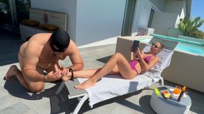 Poolside Foot Worship