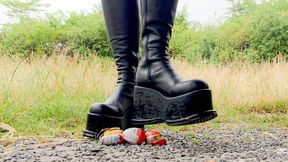Three Surprise Eggs Crushed Under My UNIF Smoke Boots