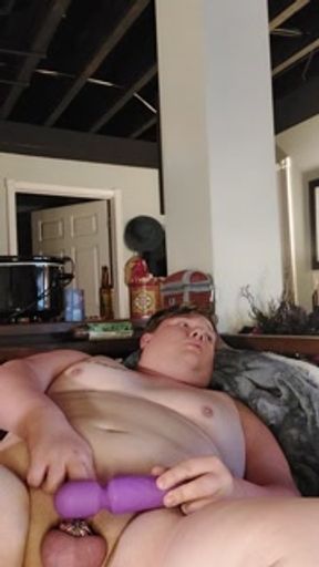 Sissy has fun while caged