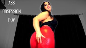 Leather Ass Tease JOI: Matriarch Ezada Sinn seduces with Her red arse, your obsession in POV