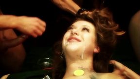 After A Deep Double Penetration Gabriela Glazer Swallows Many Loads Of Cum
