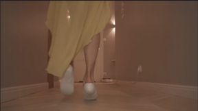 Goddess Amber Rule In The House - White Ballet Shoes - Part 01