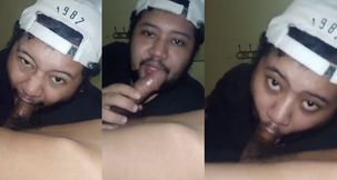 Pinoy amateur gets face fucked by hairy beard dick