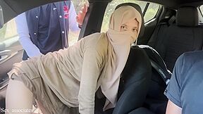 First Dogging In France. My Muslim Hijab Wifes First Fuck With A Stranger