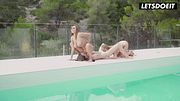We Ended Up Piled Naked by Pool, Tongues Licking Cunts and Fingers Fucking Them