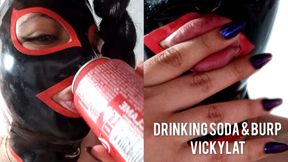 Goddess drinking soda and burping for you