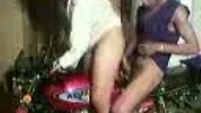 Funky style sex with my teen girlfriend on my motorbike