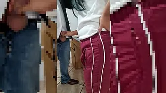 Real homemade. Quick sex at the class room. Teen student sucking teacher´s cock in...