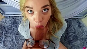 Hot Blonde Gets Cum On Her Glasses - Katie Kush And Zach Wild