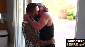 HardcoreBears.com - Inked bear treats older homo asshole with rough bareback pounding