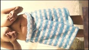 College Girl Pussy Fingering While Showering in Bathroom