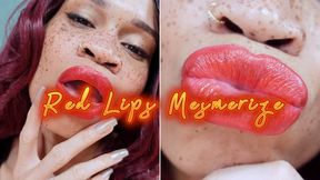 Red Lips Mesmerize- Ebony Femdom Goddess Rosie Reed Red Lipstick Fetish Ebony Lip Worship Mesmerize- 1080p HD