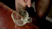 Straight daddy filling your glass with his thick load