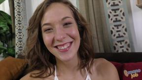 Watch Molly Manson tease and finger her tight young pussy in HD POV