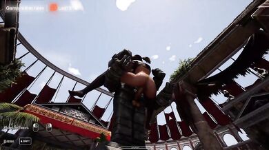 Lara Croft’s tight ass split open by a stone cock in front of screaming crowds 3D