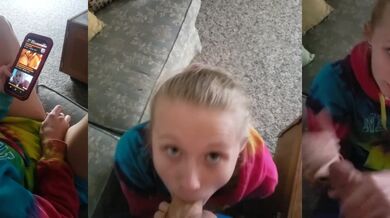 Step Sisters Assistance- Cumming In Her Mouth Before Work CUMSHOT FACIAL