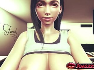 Tifa Lockhart’s Fetish Footjob & Juicy Snatch - Groans as This babe Sucks & Cums on Large Wang in Playgirl Choose two cg Animation