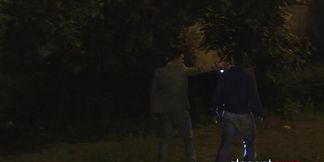 ELEGANT EURO - Euro prostitute double penetrated during dirty cop gangbang