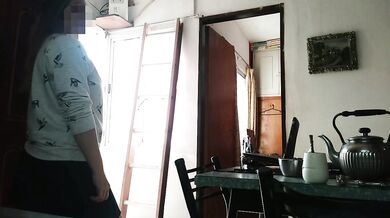 Shameless wife strips naked for delivery guy and begs to get pounded