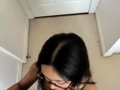 Japanese teen blowjob with creamy mustache