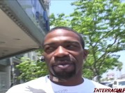 Two hung black guys tag team a hot white girl