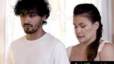 MOMMY'S BOY - Alison Rey Learns How To Fuck With Her Boyfriend's Stepmom's Help! FFM THREESOME!