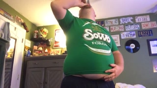 Large shirt, bigger belly